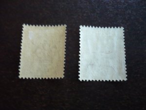 Stamps - Fiji - Scott# 64, 66 - Mint Hinged Part Set of 2 Stamps