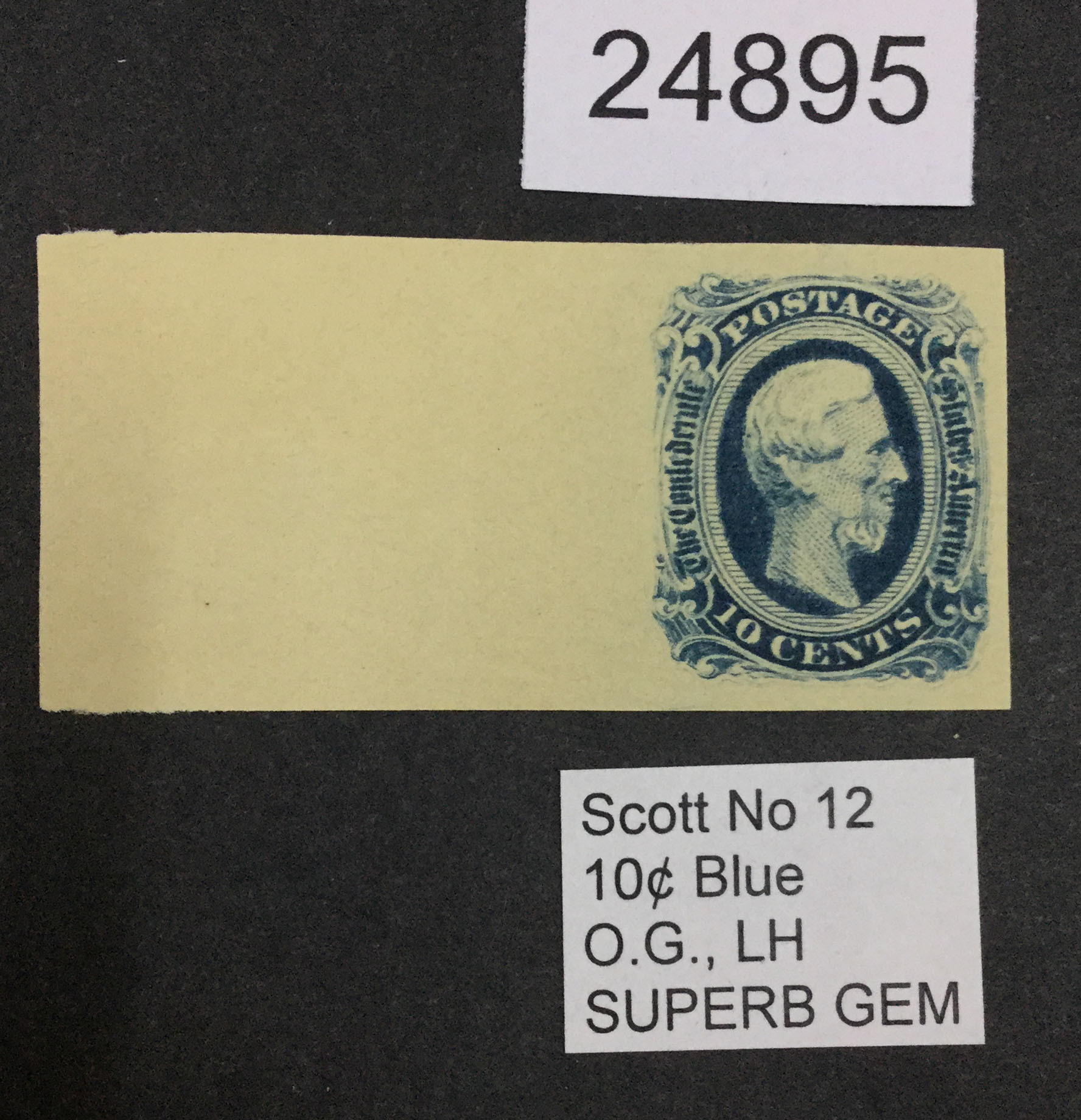 US Stamps CSA 12 Mint OG LH Superb LOT 24895 United States, General