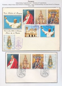 Paraguay Pope JP Poland Religion Solidarity Covers Cards Sheets (Apx 25) ZK2934