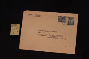 Indonesia 373 & 424 on cover Surabaja to W. Norfolk VA (#1655)