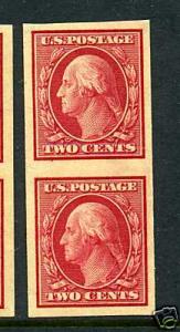 Scott #384 (384V) Mint  Imperf Pair NH (Stock #384-25)