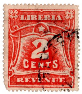 (I.B) Liberia Revenue : Duty Stamp 2c