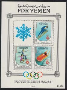 Yemen Winter Olympic Games Sarajevo MS 1984 MNH SG#MS315 MI#Block 24