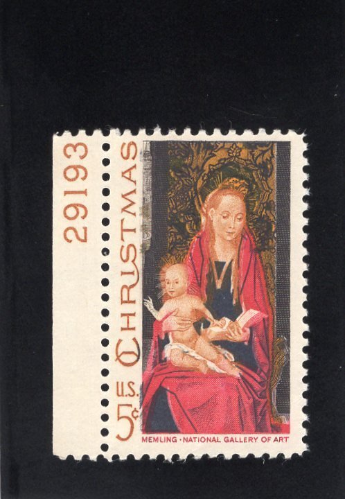 1336 Christmas, MNH w/plate #29193