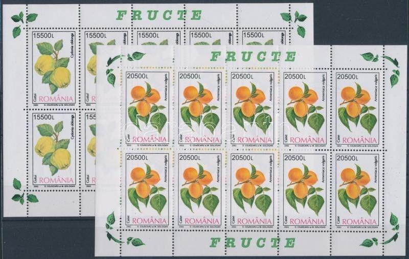 Romania stamp Fruits 4 mini sheets 2002 MNH Mi 5694-5697 WS183053