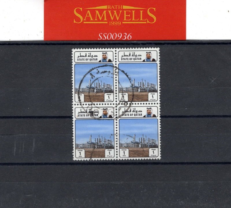 QATAR Stamps 1R Block of Four Used {samwells-covers} SS936