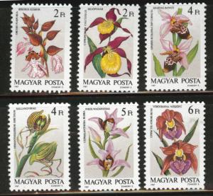 HUNGARY Scott 3087-92 MNH** 1987 flower stamp set