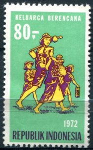 Indonesia Sc#830 MNH, 80r multi, Family Planning Campaign (1972)