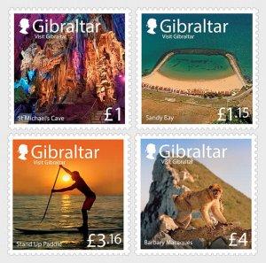 2022 Gibraltar  Visit I (4)  (Scott NA) MNH