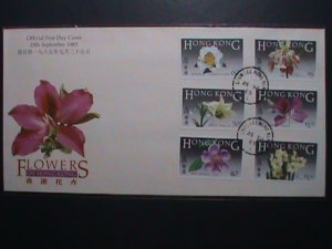 ​HONG KONG -1985-SC#451-6 BEAUTIFUL LOVELY FLOWERS FDC VERY FINE