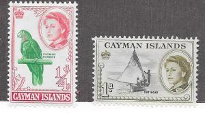 Cayman Islands #153 & 154 Queen Elizabeth  (MH) CV$2.05