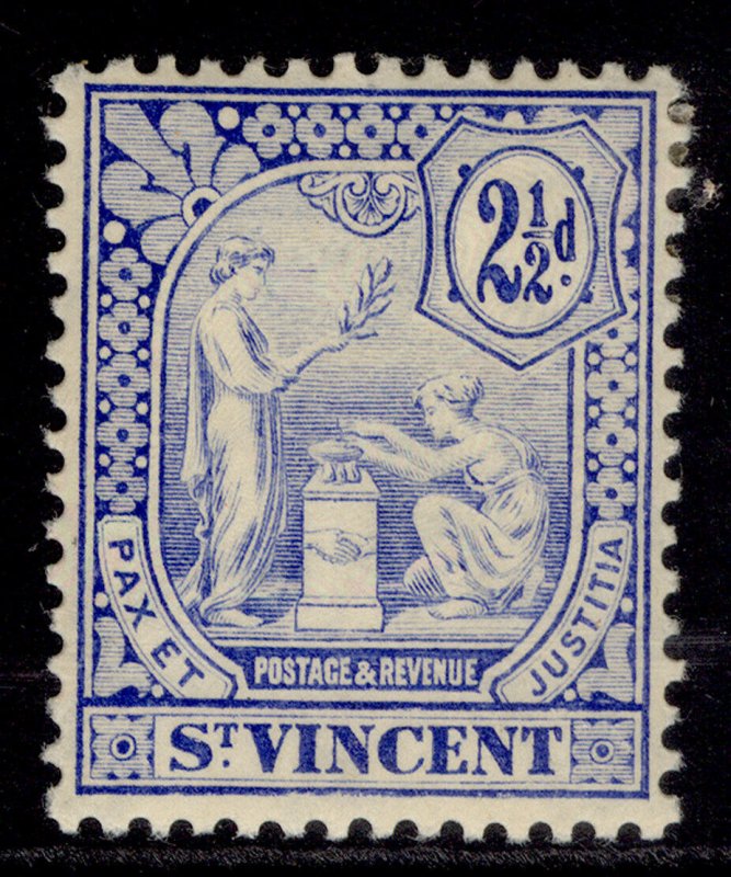 ST. VINCENT EDVII SG97, 2½d blue, M MINT. Cat £42.