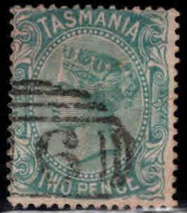 Tasmania Scott 61 used Green 1878 Queen Victoria wmk 77 perf 14