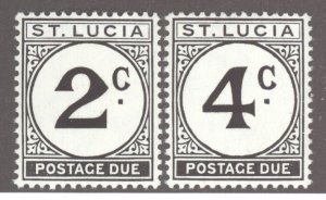 St. Lucia, Scott #J7-8, MNH