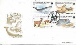 12321 - CHILE  - POSTAL HISTORY  -  FDC COVER 1984   WHALE WWF