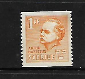 SWEDEN, 325, MINT HINGED, ARTUR HAZELIUS