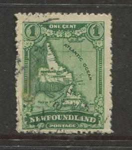 Newfoundland - Scott 145 - Pictorial Definitive - 1928 - Used - Single 1c Stamp