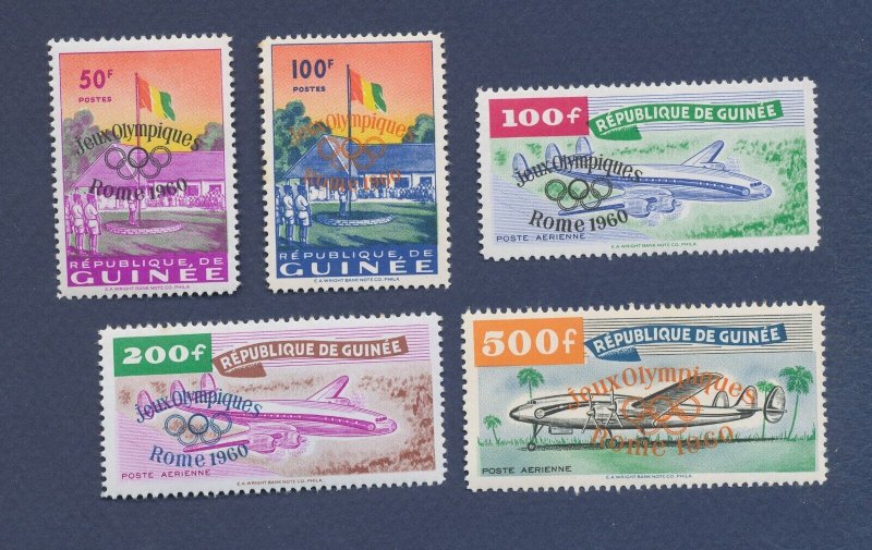 FRENCH GUINEA - Scott 201-202 & C24-C26 -  VF MNH -