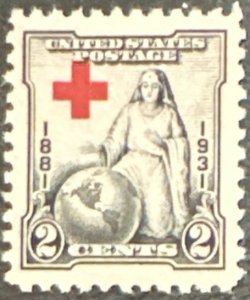 Scott #702 1931 2¢ Red Cross MNH OG VF