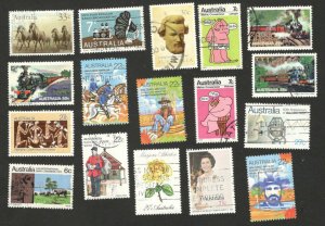 AUSTRALIA - LOT OF 17 USED STAMPS  (40)