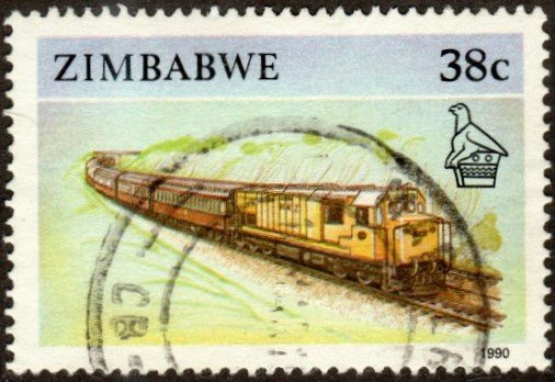 Zimbabwe 628 - Used - 38c Train (1990) (cv $0.55)