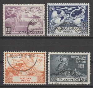 MALAYA/PERAK 1949 SG 124/7 USED Cat £10