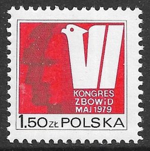 POLAND 1979 Association of Fighters For Liberty and Democracy Issue Sc 2336 MNH