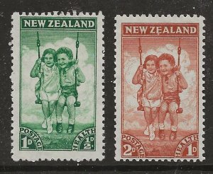 New Zealand Scott catalog # B20-B21 Unused Hinged