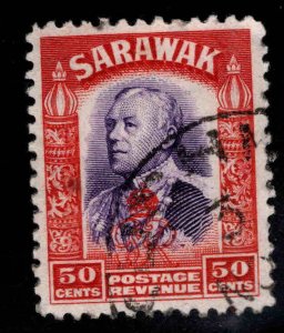 SARAWAK Scott 170 Used Sir Charles Vyner Brooke stamp,