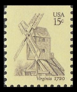 US 1738 Windmills Virginia 1720 15c single MNH 1980