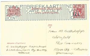 72556 - NETHERLANDS -  POSTAL HISTORY:  OVERPRINTED  Stationery Card   1925