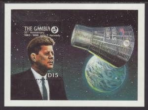 Gambia 767 Kennedy,Space Souvenir Sheet MNH VF