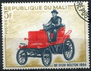 Mali Sc#110 Used, 5fr lem, ind & red, Developments of Bicycle and Car (1968)