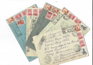 1960 5 RUSSIAN (USSR) REGISTERED COVERS TO USA