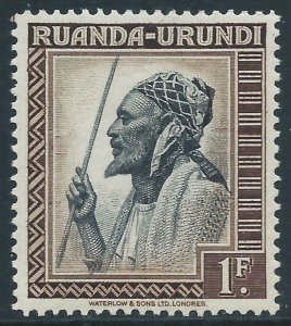 Ruanda-Urundi, Sc #77, 1fr MH