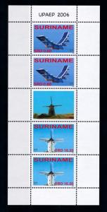 [SUV1392] Surinam Suriname 2006 UPAEP Airplane Windmill Miniature Sheet  MNH