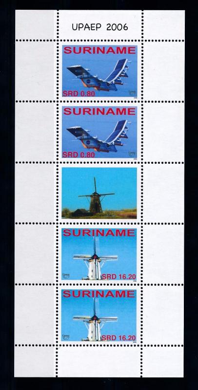 [SUV1392] Surinam Suriname 2006 UPAEP Airplane Windmill Miniature Sheet  MNH