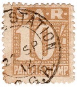 (I.B) South Africa Railways : Parcel Stamp 10/-