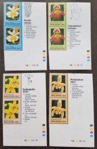 *FREE SHIP Orchids Of Malaysia 1994 Flower Plant Flora (stamp title) MNH