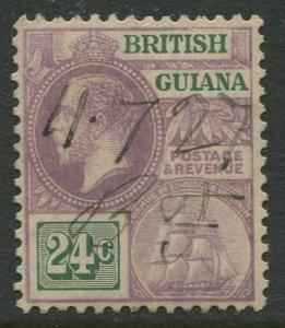 British Guiana - Scott 197- KGV Definitive -1921 - VFU - Single 24c Stamp