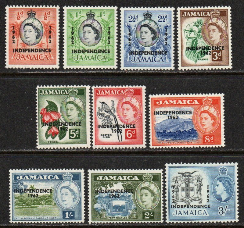 Jamaica Sc #185-194 Mint Hinged