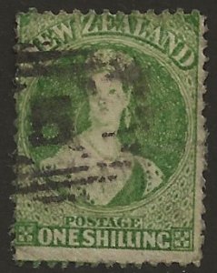 New Zealand 20  1863  one sh. fine used