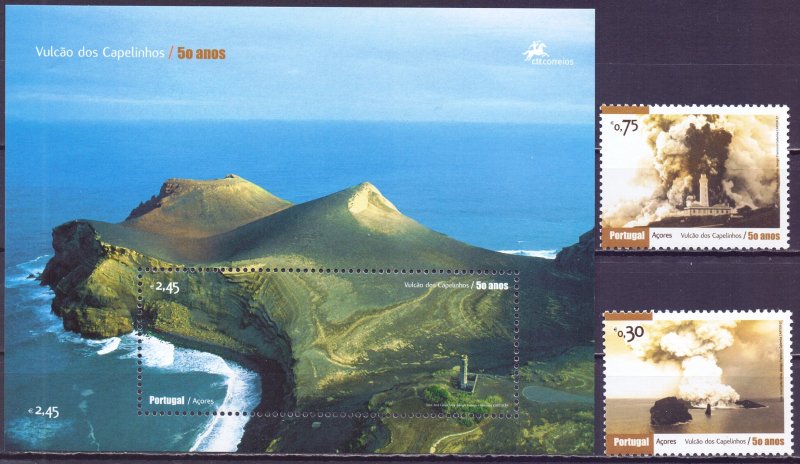 Azores. 2007. 540-41, bl35. Volcanoes landscapes geology. MNH.