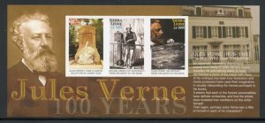 SIERRA LEONE JULES VERNE 100th MEMORIAL IMPERF SHEET MINT NH