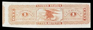 Scott RS84a 1862 1c B.A. Fahnstock Medicine Revenue on Old Paper VF Cat $175