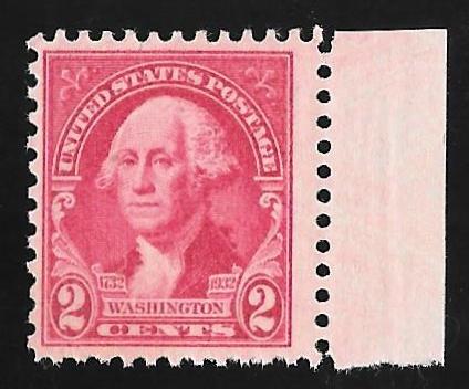 707 2 cents Washington, Stuart, Stamp Mint OG NH F