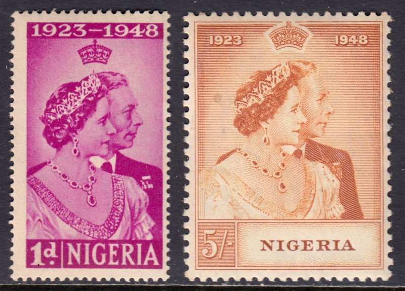 Nigeria - Scott #73-74 - MLH - Minor stain, gum toning - SCV $13.85