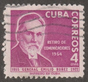 Cuba, Stamp, Scott#546, Used, Hinged, 4 cents, Nunez