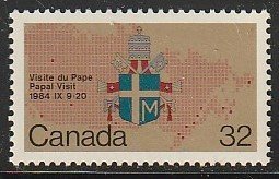 1984 Canada - Sc 1030 - MNH VF - 1 single - Papal Visit