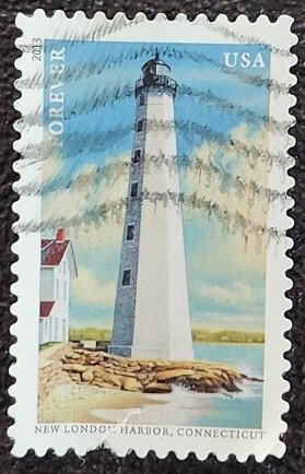 US Scott # 4795;  used (46c) Lighthouses, 2013; XF centering; off paper